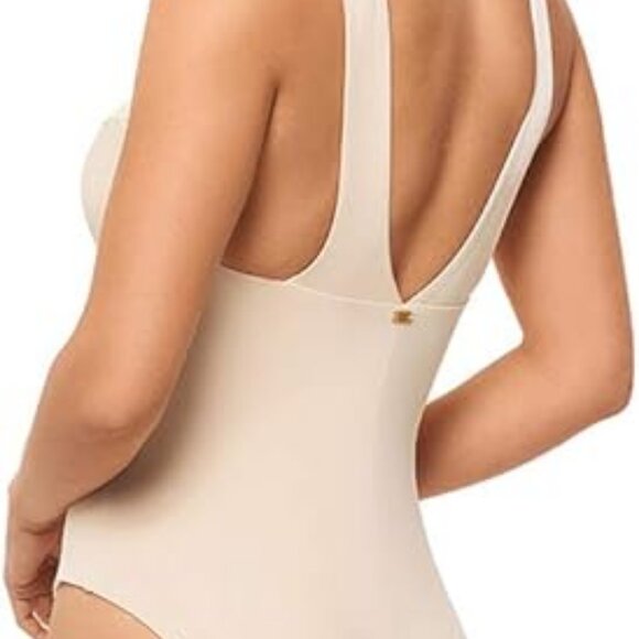 AMORESSA Romancing Stone Veracruz Studded Plunging Neckline One Piece Swimsuit - Picture 3 of 4